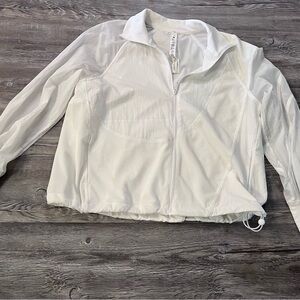 Lululemon Athletica White Utility Jacket Lightweight Minimalist Design